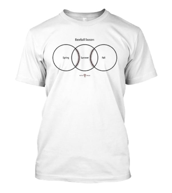 Baseball Season Spring Summer Fall Circles With Stitches T-Shirt