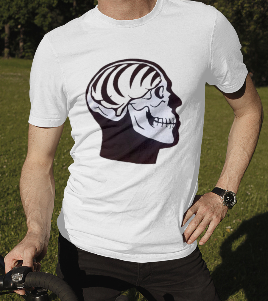 Bengal Brain Skull With Orange Highlights T-Shirt