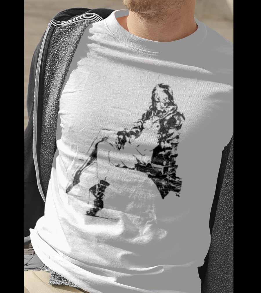 Espionagevr Store Big Sniper Mysterious Figure In Long Coat And Boots T-Shirt