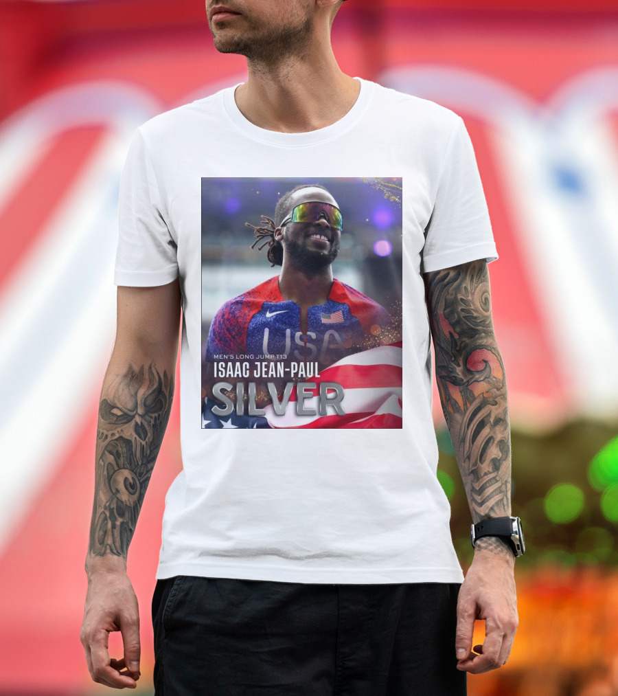 Isaac Jean-Paul Silver Medal Men’s Long Jump T13 USA T-Shirt