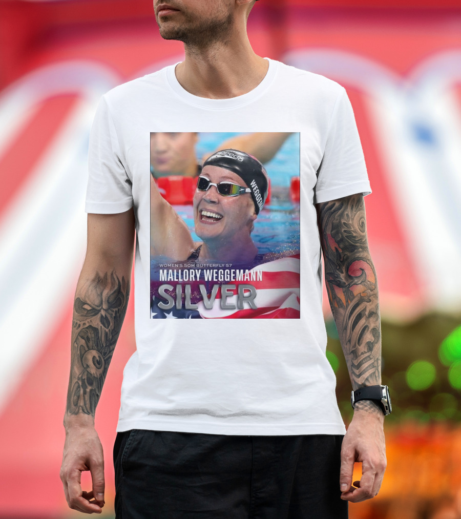 Mallory Weggemann Silver Medal Women's 50m Butterfly S7 Paris Paralympic T-Shirt