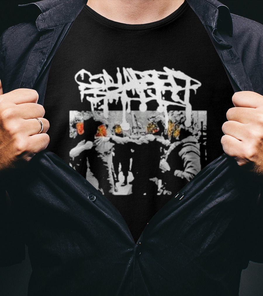 Squad Beat Collapsed Skull Neighbors Riot Scene T-Shirt
