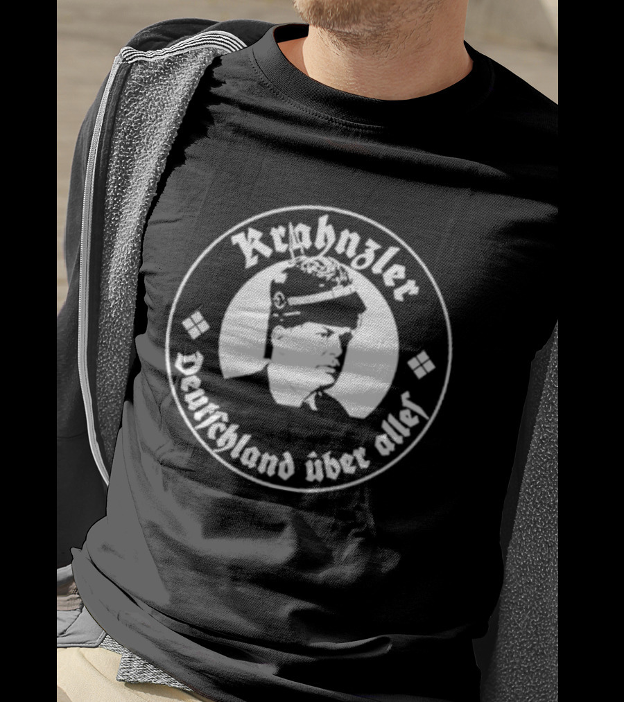 Kranzler Deutschland Über Alles Black And White Circular Crest T-Shirt