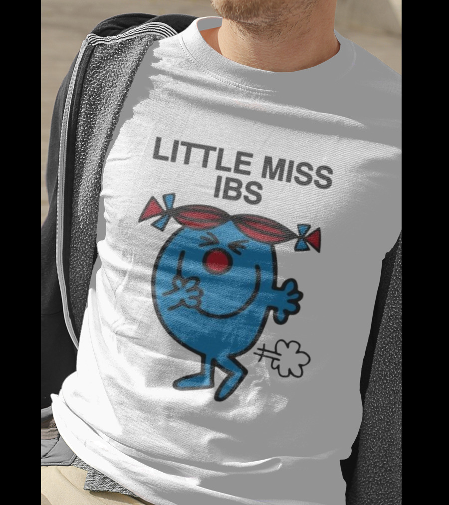 Little Miss IBS Character With Red Bows And Blue Figure T-Shirt