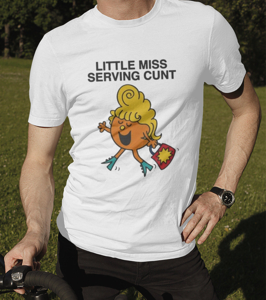 Little Miss Serving Cunt Retro Cartoon Character T-Shirt