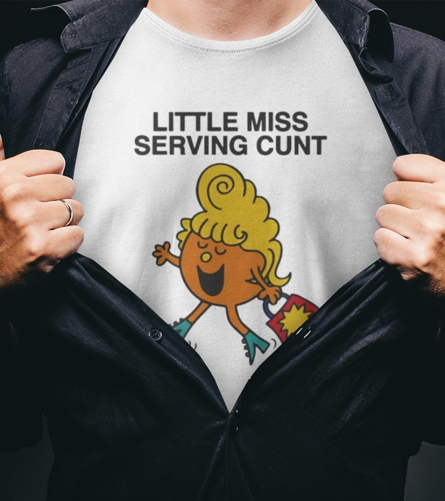 Little Miss Serving Cunt Retro Cartoon Character T-Shirt