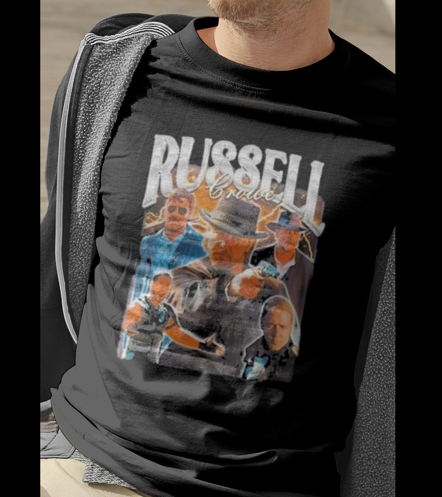 Russell Crowe Retro 90s Vintage Movie Collage T-Shirt