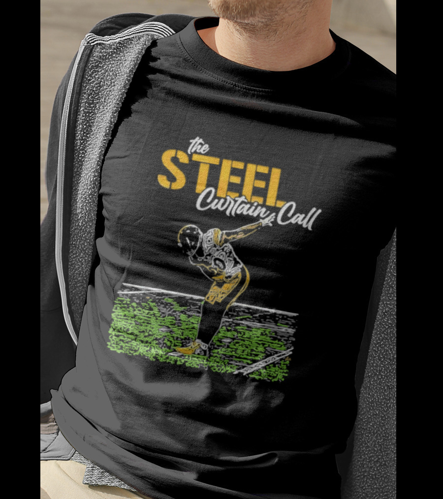 The Steel Curtain Call Take A Bow TJ Football T-Shirt