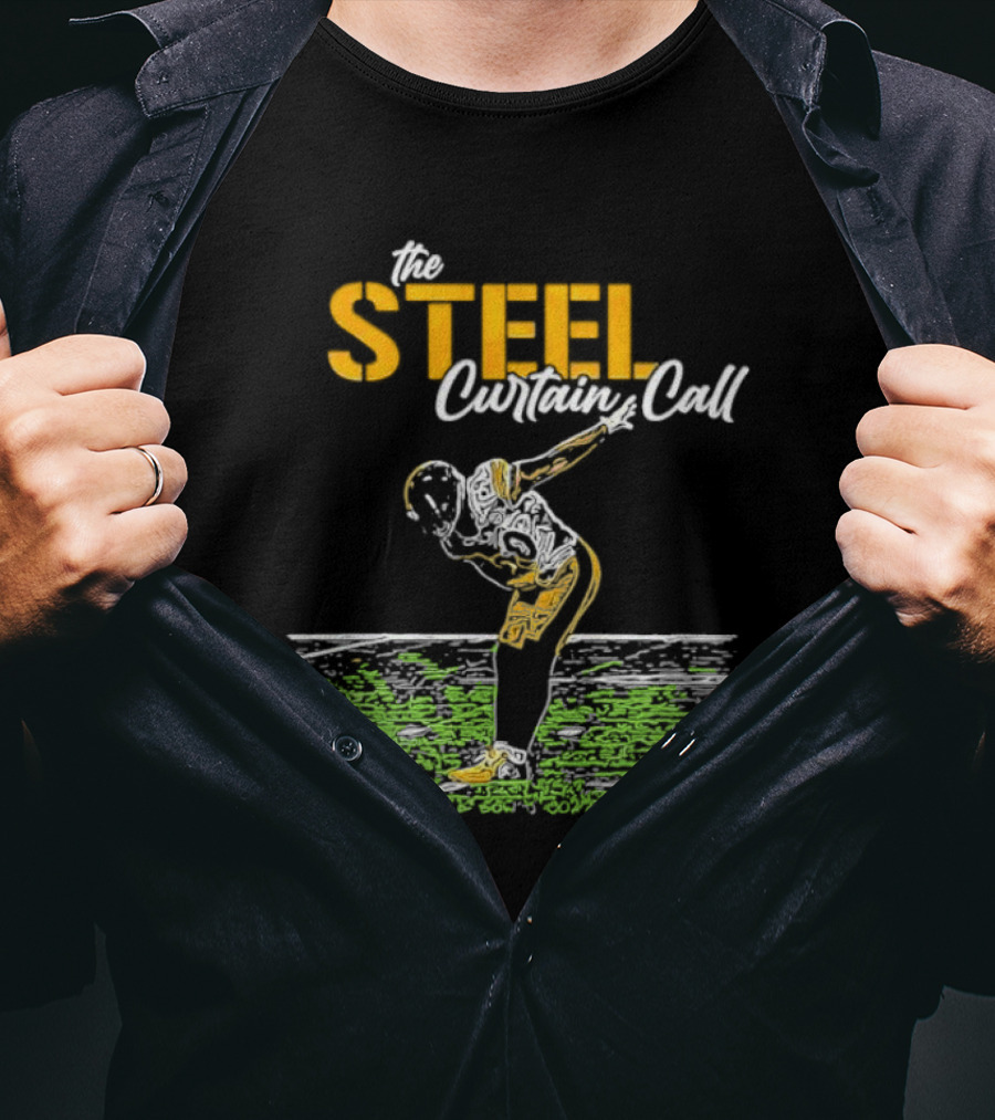 The Steel Curtain Call Take A Bow TJ Football T-Shirt