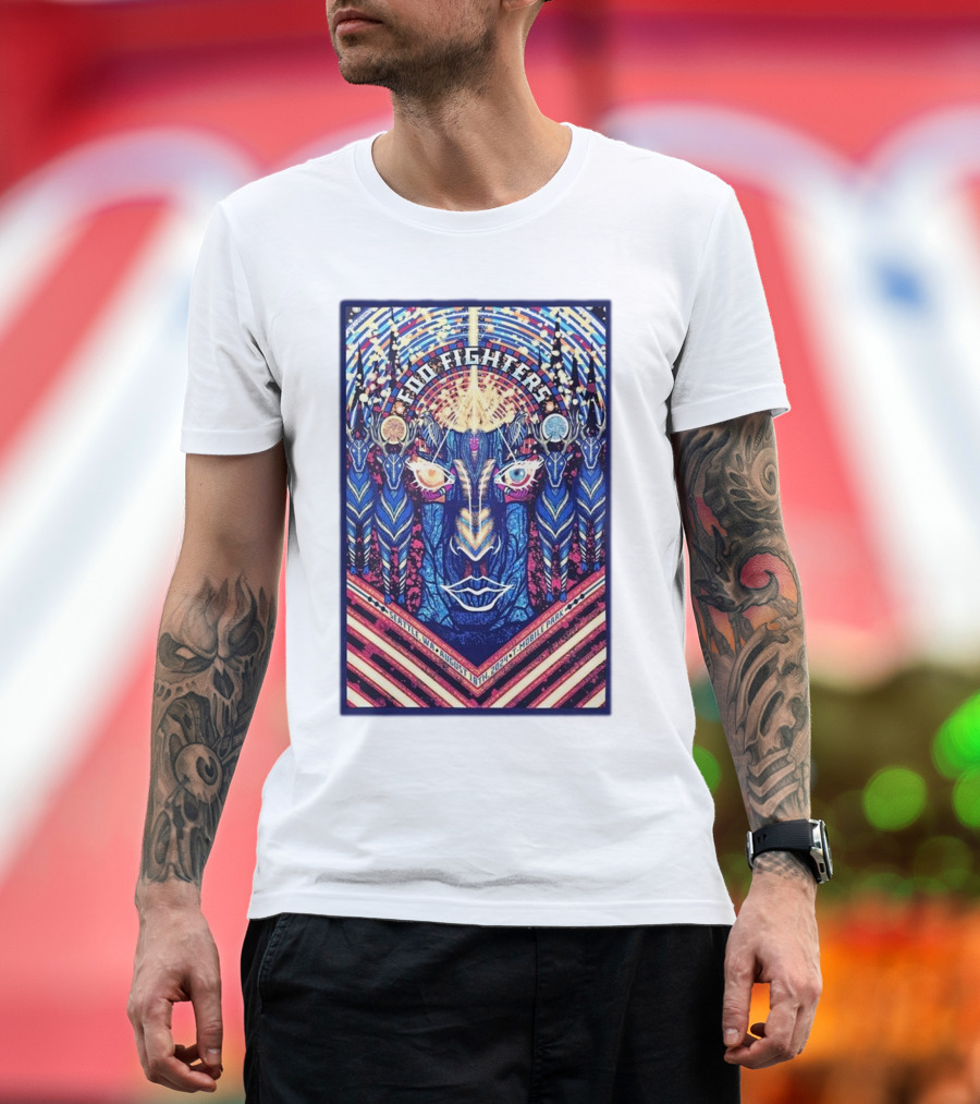 August 18 2024 Foo Fighters T-Mobile Park Seattle WA Psychedelic T-Shirt