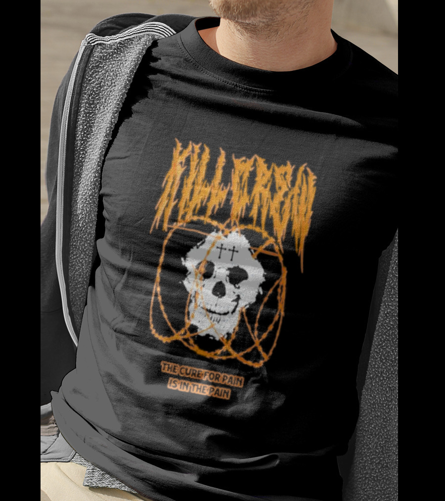 Kill Crew Skull The Cure For Pain Is In The Pain T-Shirt