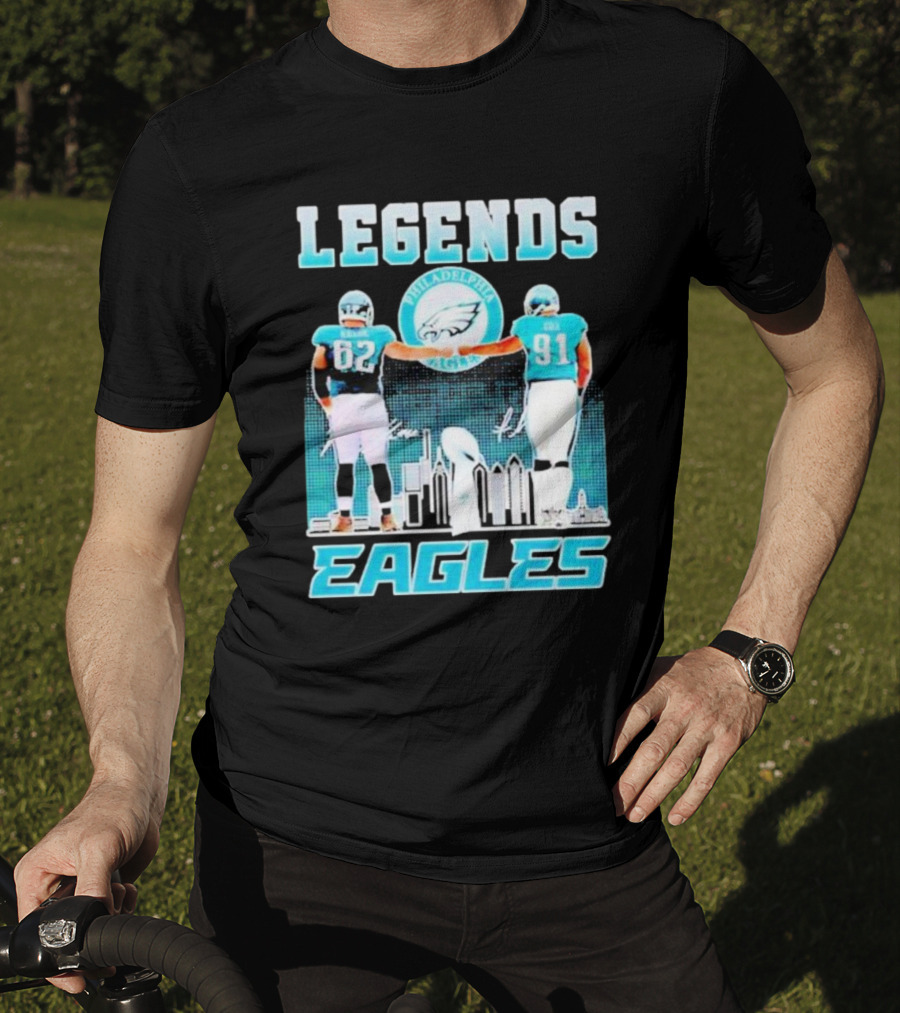 Legends Eagles 62 91 Philadelphia Football Players T-Shirt