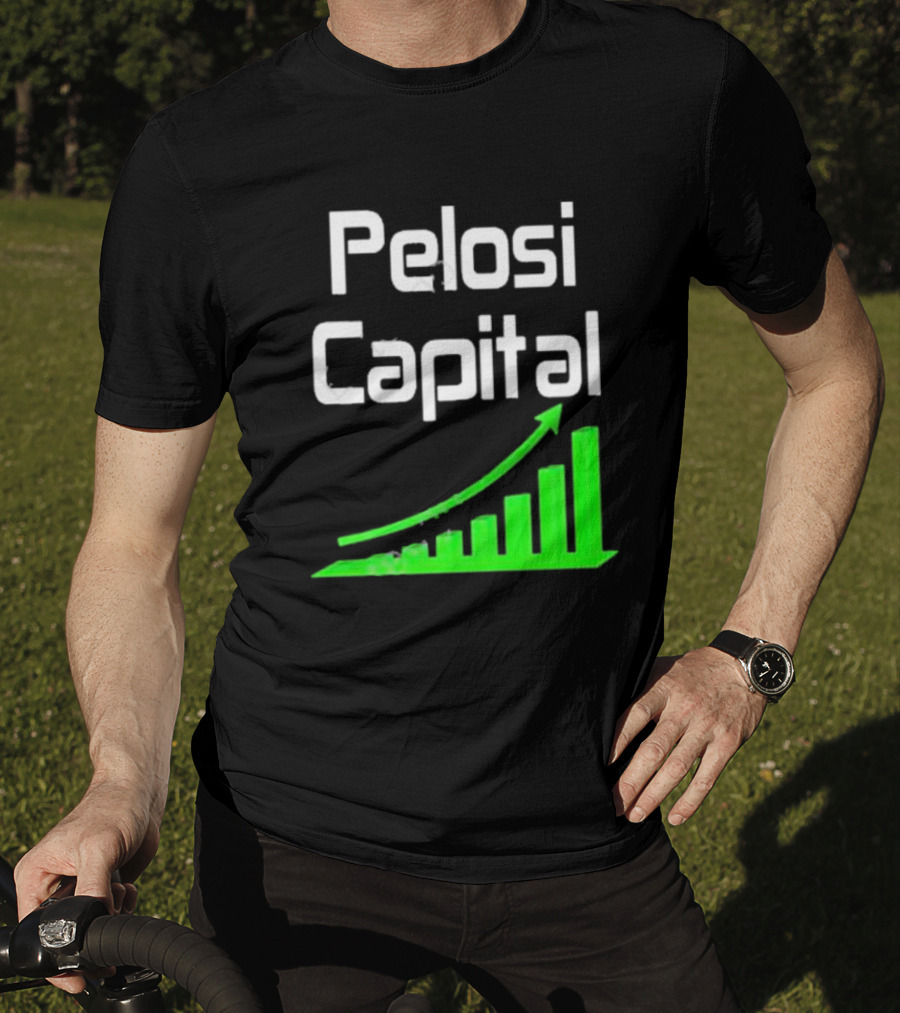 Liathetrader Pelosi Capital Green Arrow Graph T-Shirt