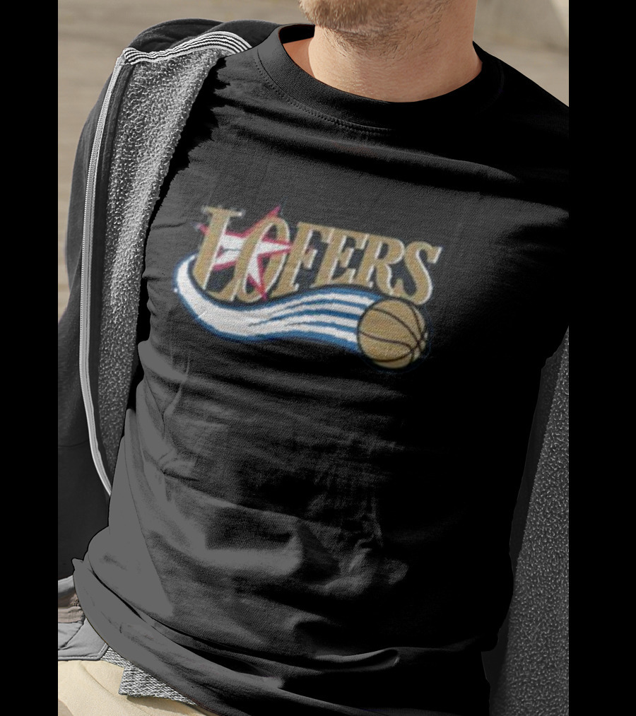 Loafers Basketball Logo Parody With Star And Wave Elements T-Shirt
