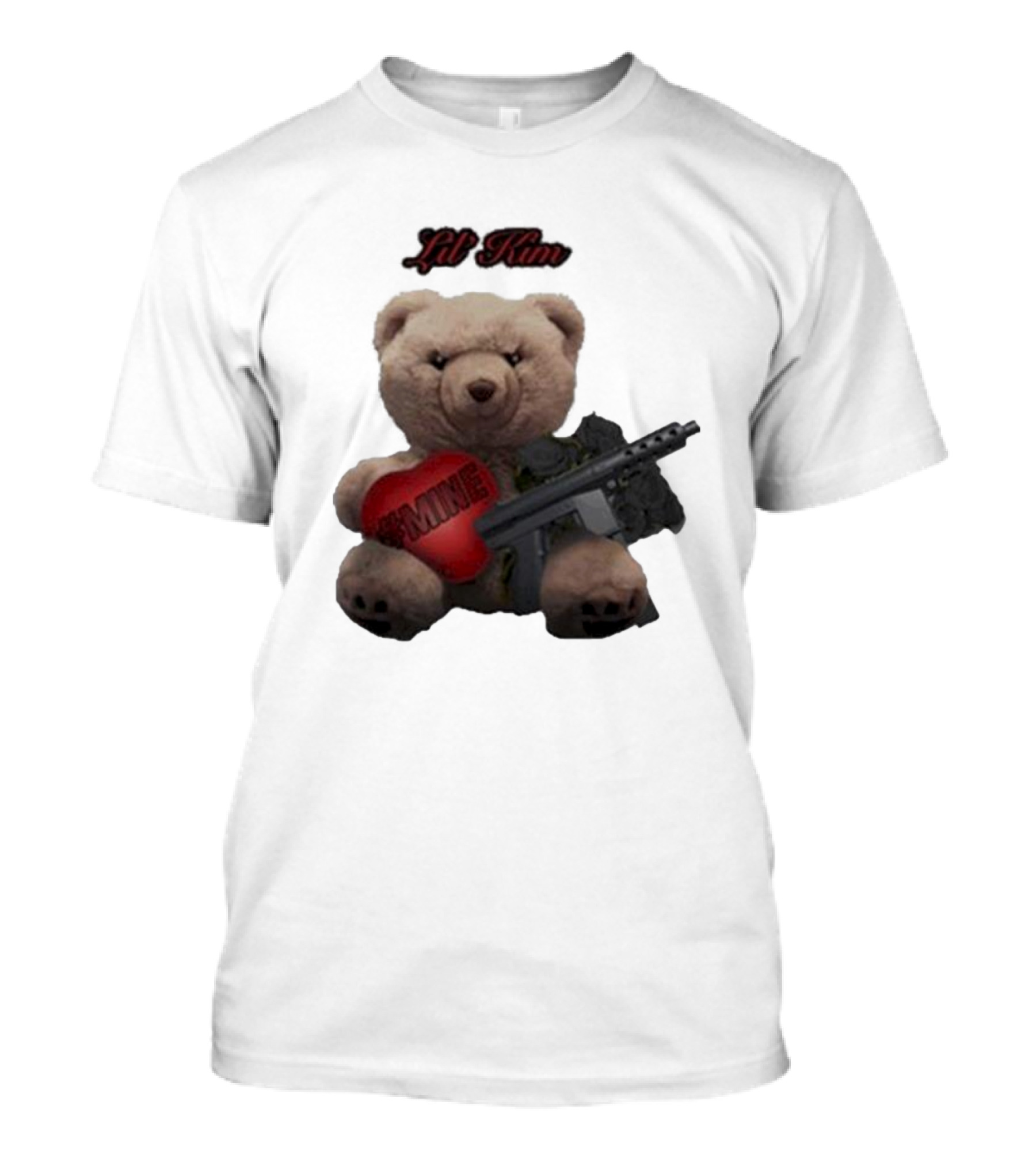 Lil Kim #Mine Teddy Bear With Gun T-Shirt