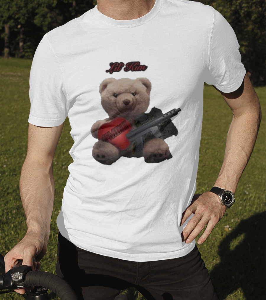 Lil Kim #Mine Teddy Bear With Gun T-Shirt