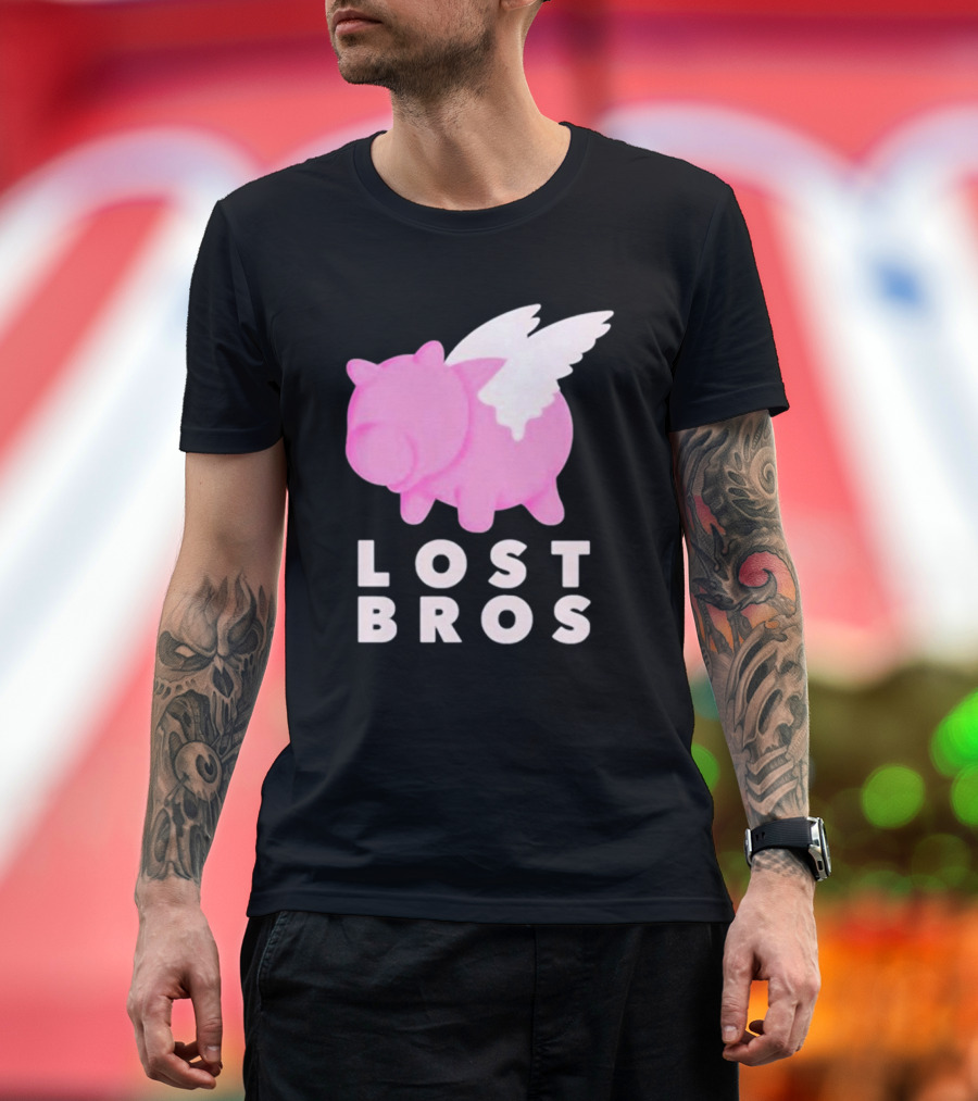 Lost Bros When Hamm Flies Pig with Wings T-Shirt