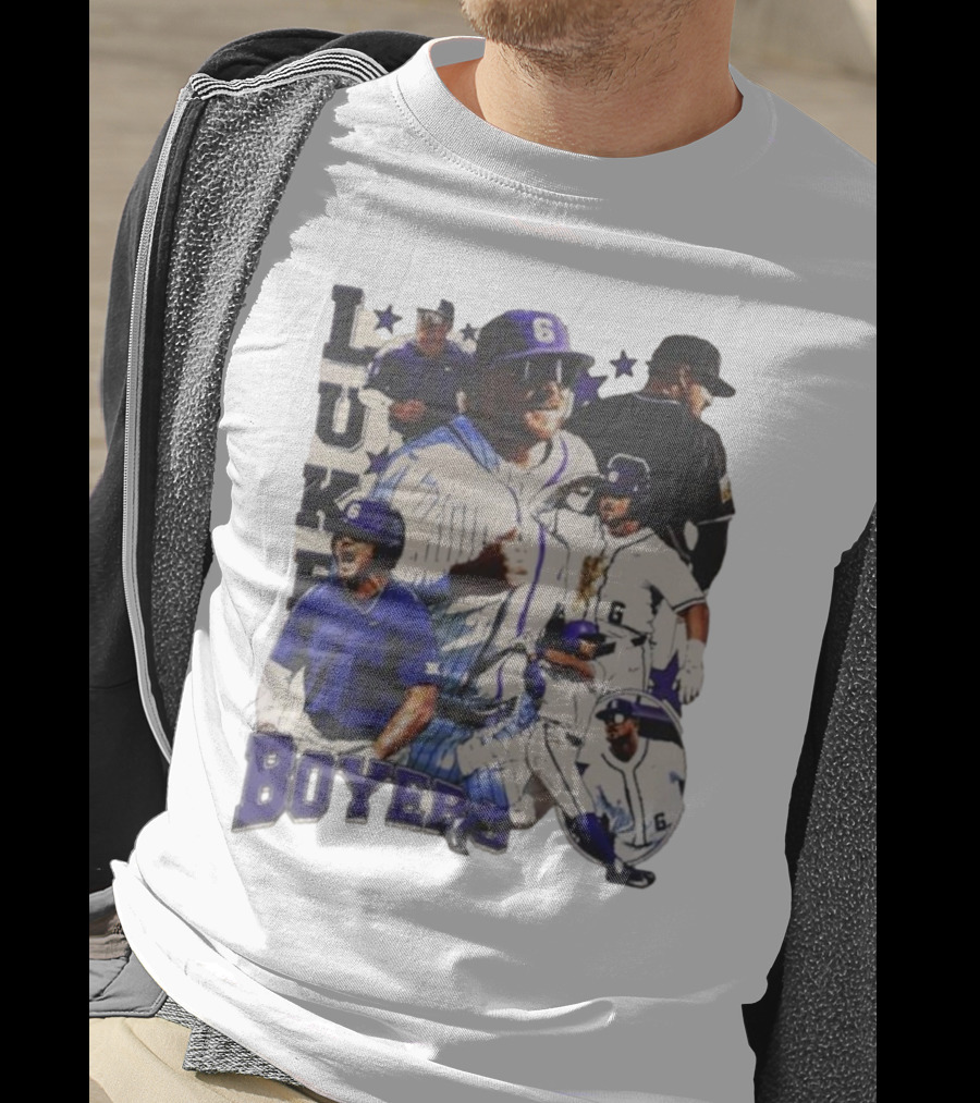 Luke Boyers TCU Horned Frogs Baseball 6 Multi-Action Highlights T-Shirt