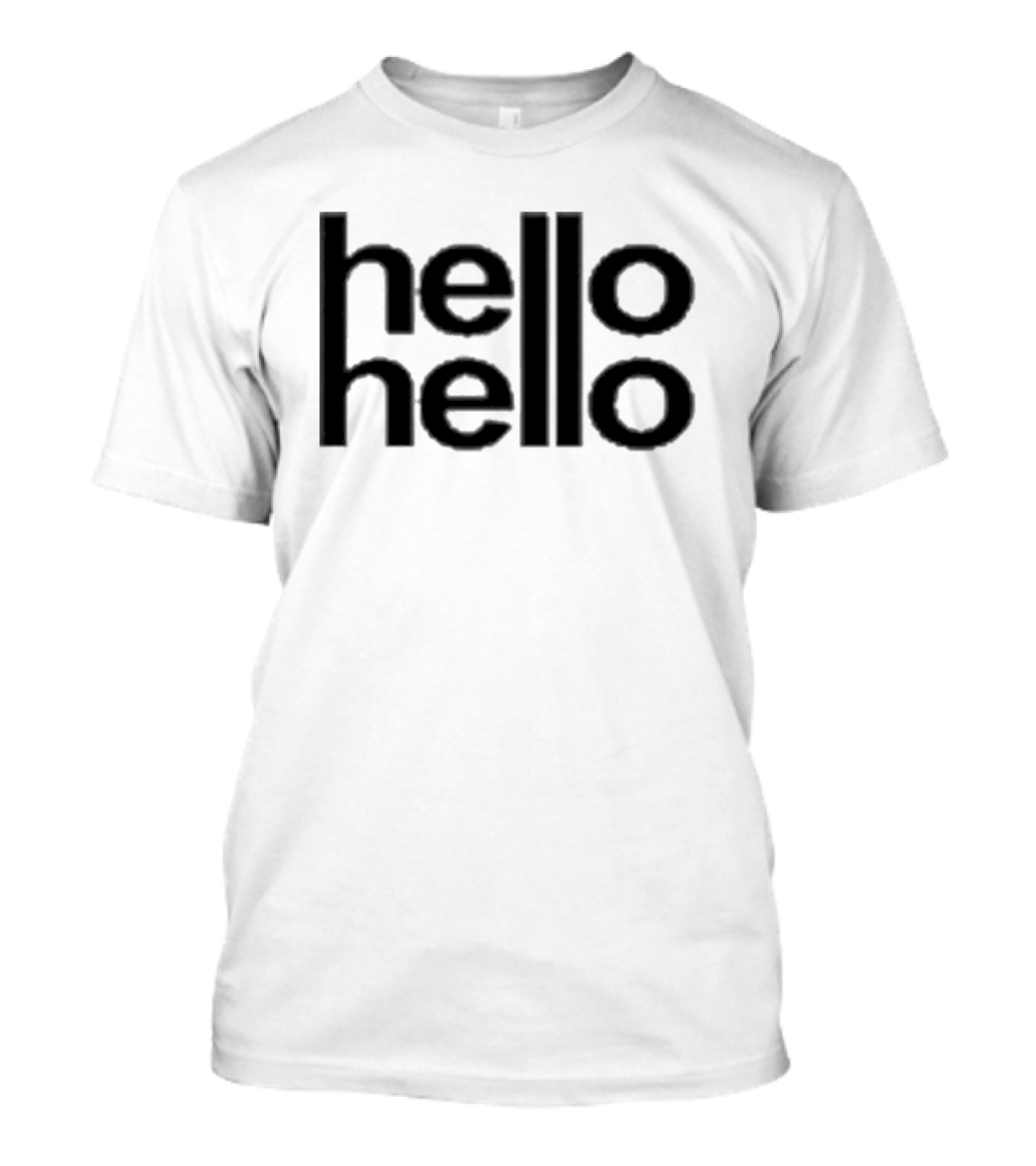 Lulu Hello Hello Black Text Minimalist T-Shirt
