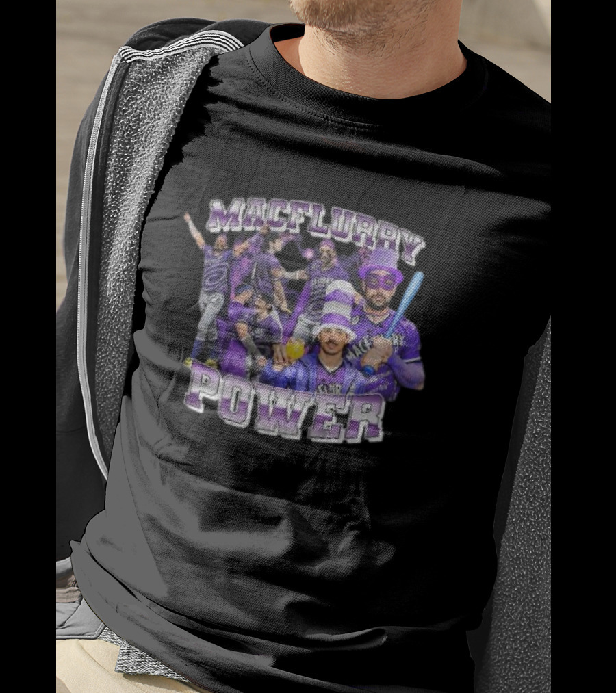 Macflurry Power 90’s Team Purple Baseball Players In Costume T-Shirt