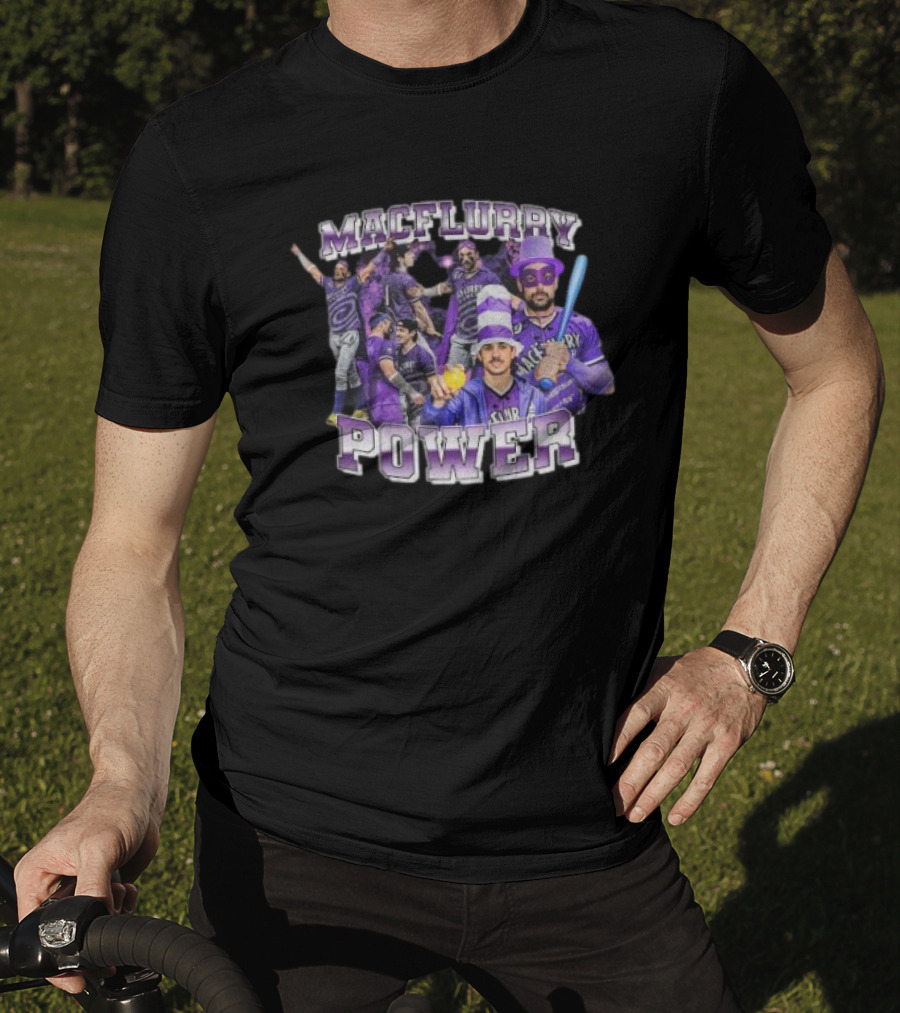 Macflurry Power 90’s Team Purple Baseball Players In Costume T-Shirt