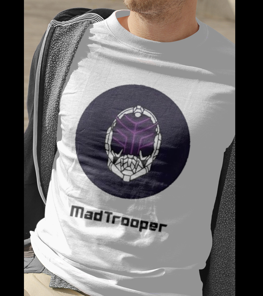 Madtrooper Helmet With Neon Purple Light T-Shirt