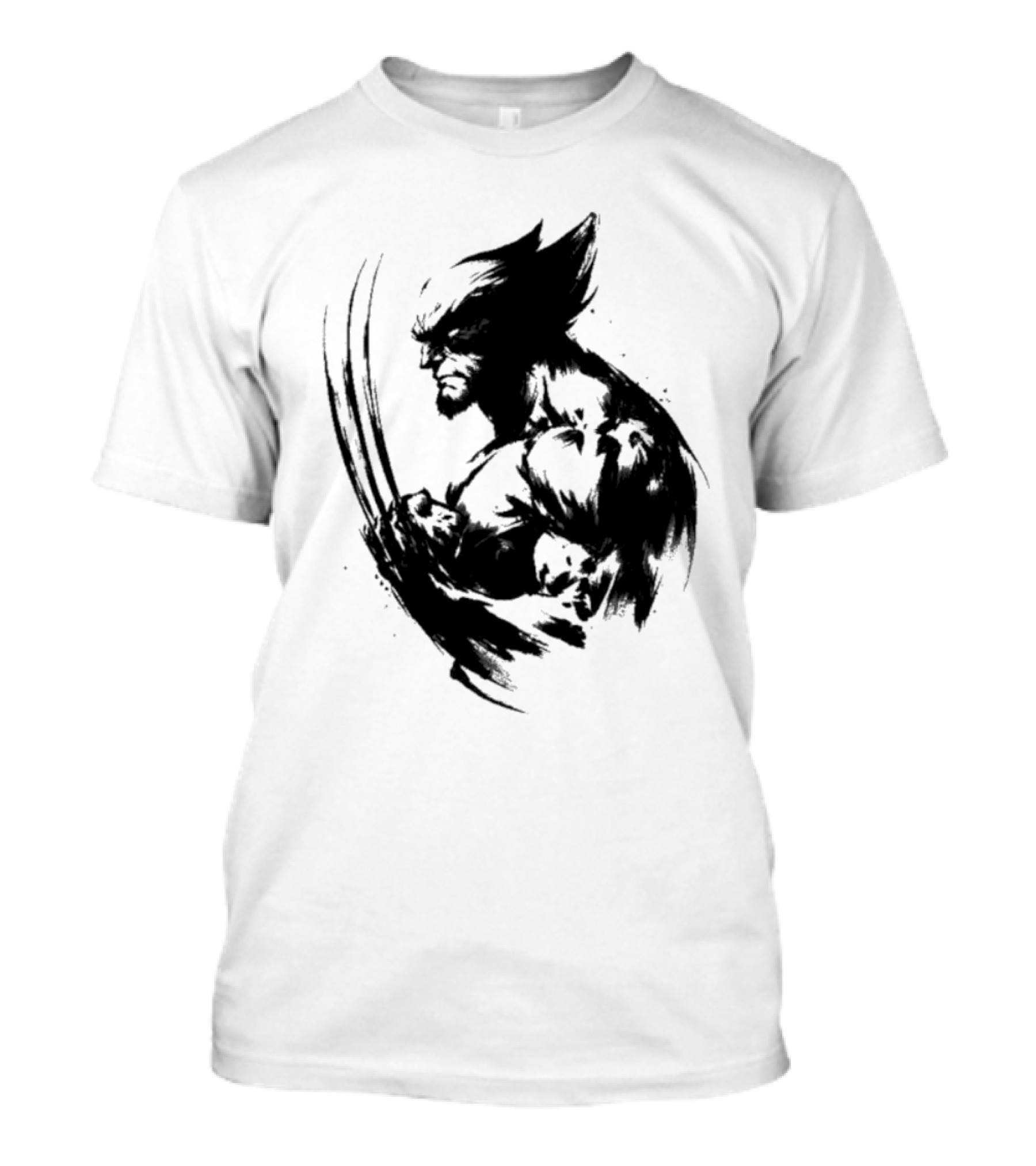 Mutant Inked Wolverine Claw Shadows Sketch T-Shirt