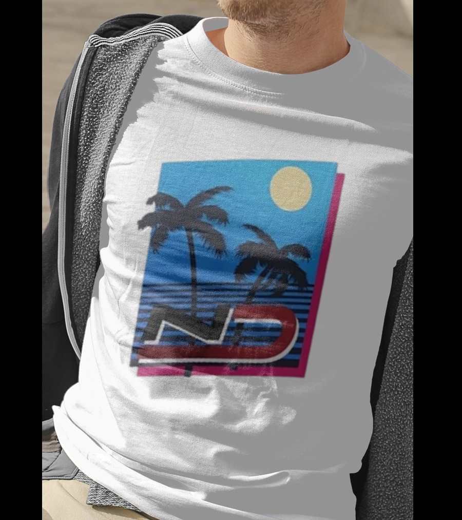 ND Natalie Decker Sunshine Season Palm Trees Moonlit Vibes T-Shirt
