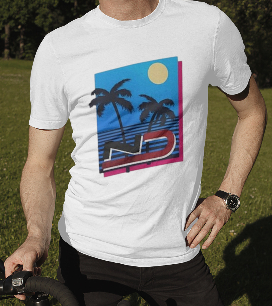 ND Natalie Decker Sunshine Season Palm Trees Moonlit Vibes T-Shirt