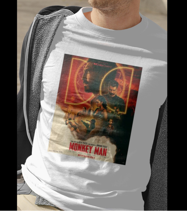 Dolby Cinema Presents Monkey Man From Director Dev Patel And Producer Jordan Peele Featuring New Monkey Man One Small Ember Car Burn Down Everything Only In Theaters April 5 T-Shirt