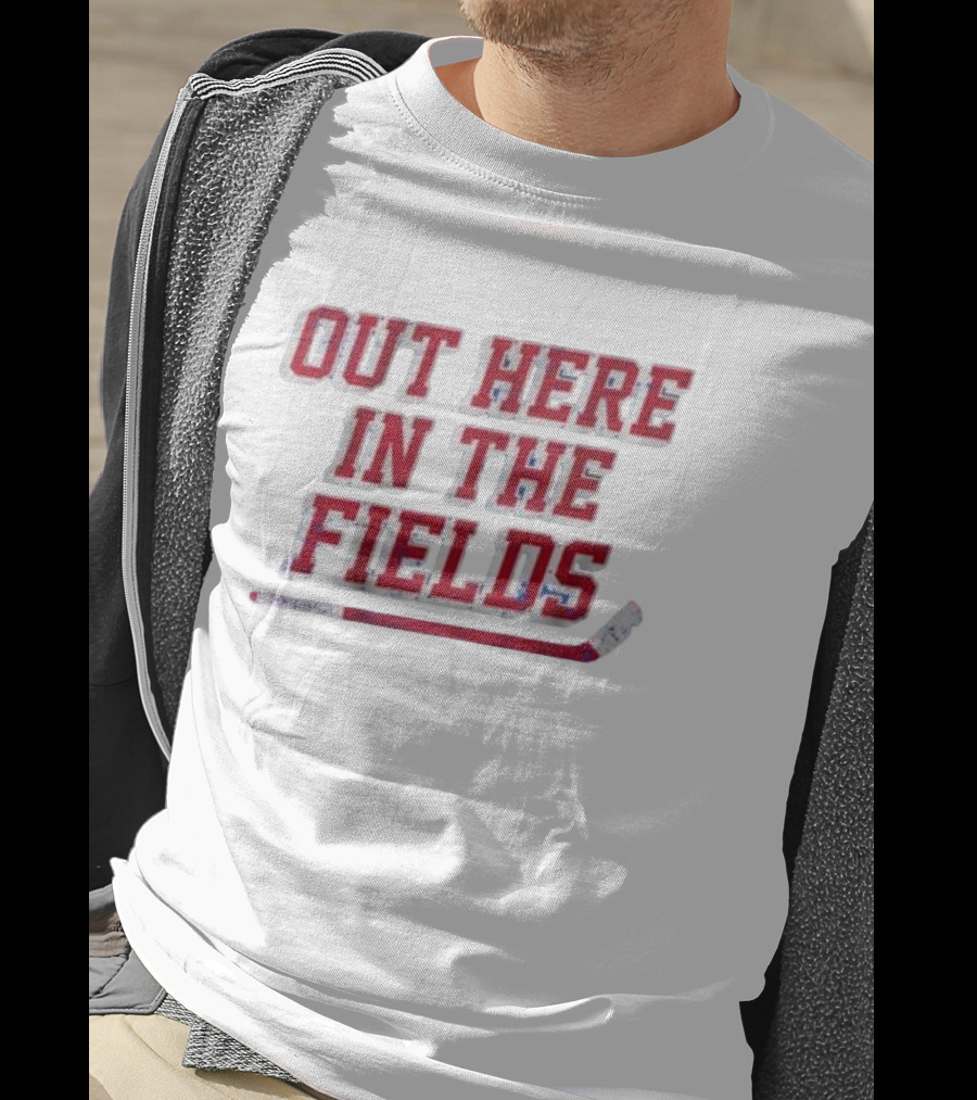 Out Here In The Fields New York Hockey T-Shirt