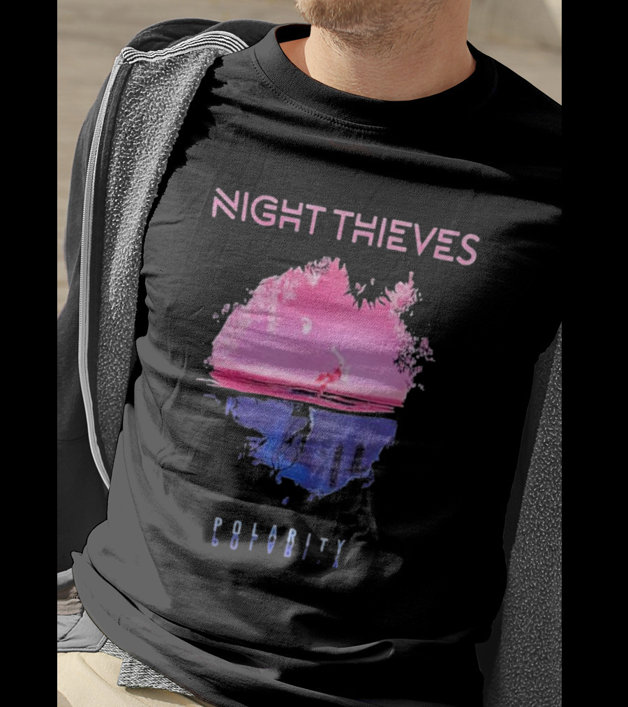 Night Thieves Polarity Pink And Blue Reflection Scene T-Shirt