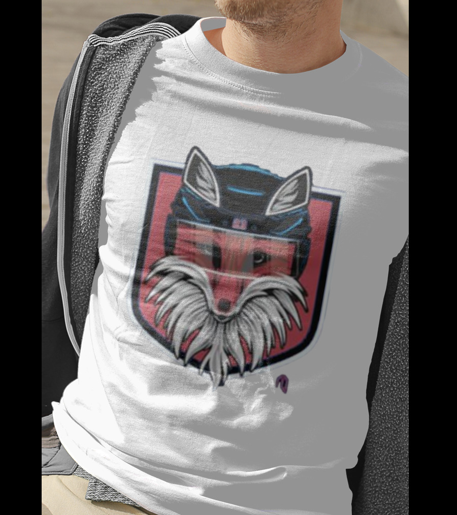 NYR Fox Shield Hockey Logo Helmet T-Shirt