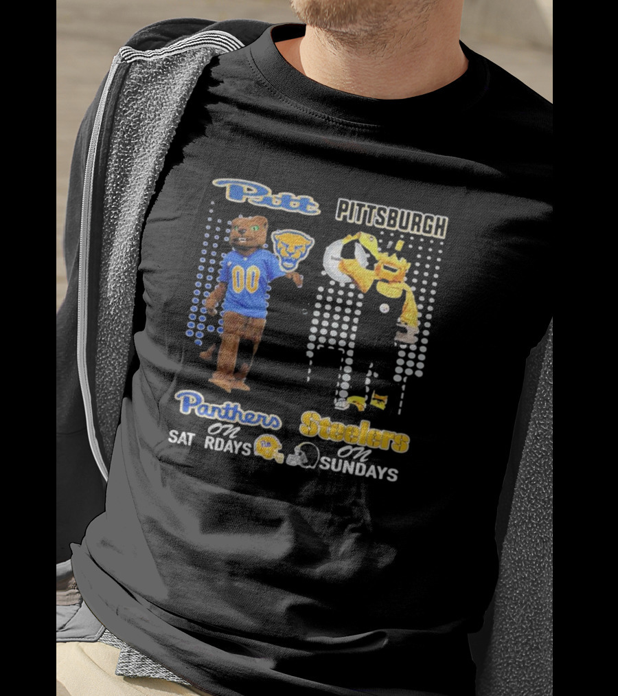 Pitt Panthers Pittsburgh Panthers On Saturdays Steelers On Sundays T-Shirt