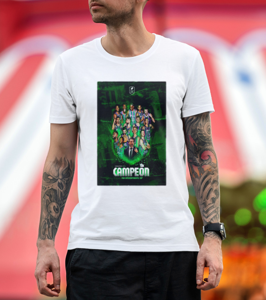 Campeón FIBA Intercontinental Cup Singapur 2024 Unicaja Málaga T-Shirt