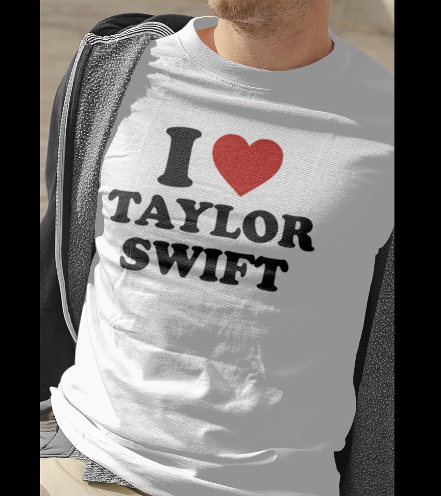 I Love Taylor Swift Red Heart Pin T-Shirt