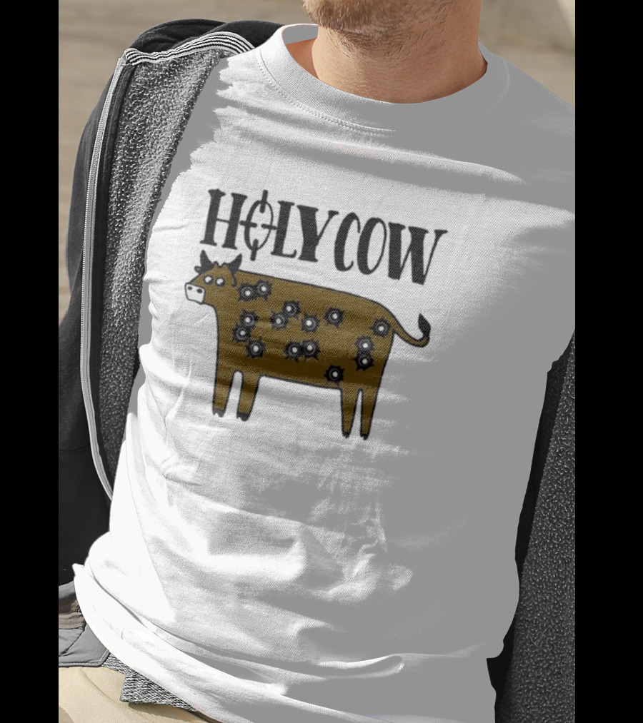 Kentucky Ballistics Holy Cow With Bullet Holes T-Shirt