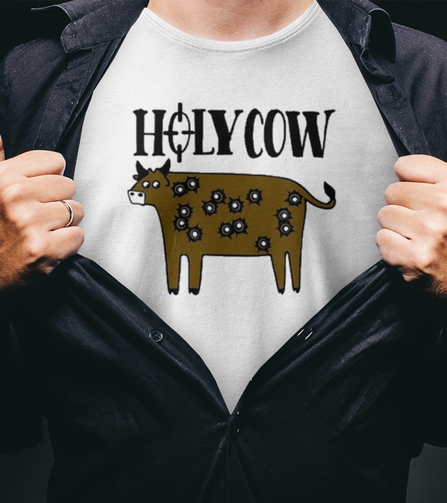 Kentucky Ballistics Holy Cow With Bullet Holes T-Shirt