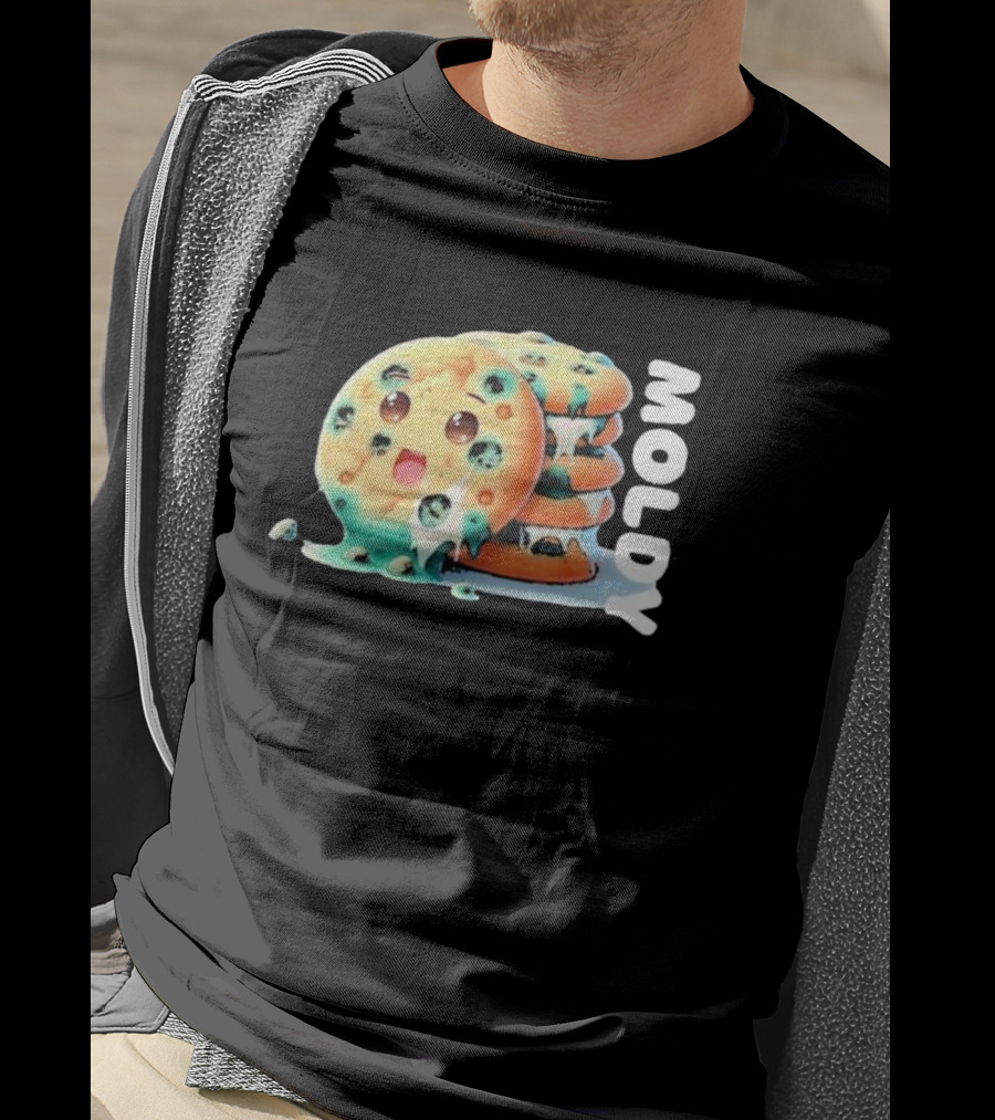 Moldy Cookies Stack With Cute Melting Face T-Shirt