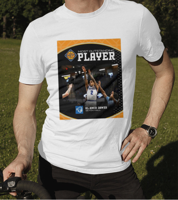Most Outstanding Player Al-Amir Dawes Seton Hall NIT Basketball Photo T-Shirt