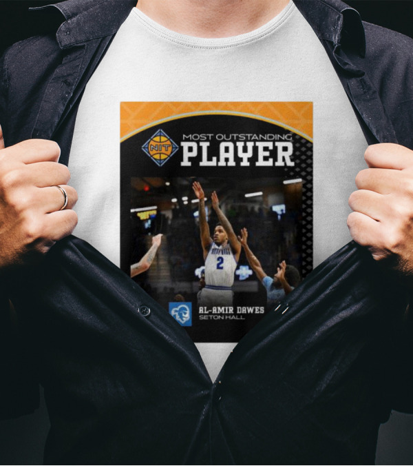 Most Outstanding Player Al-Amir Dawes Seton Hall NIT Basketball Photo T-Shirt