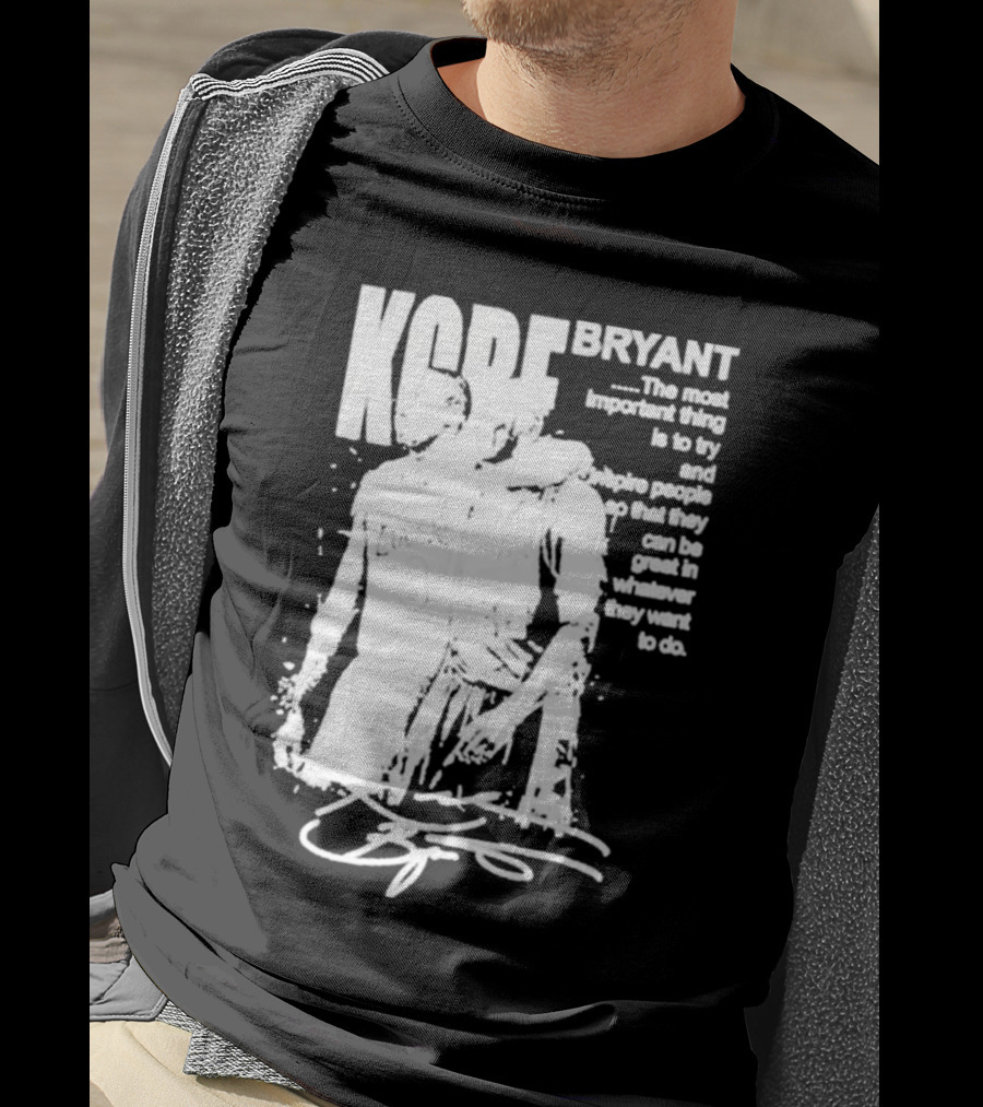 Kobe Bryant Los Angeles Lakers Signature Inspirational Message T-Shirt