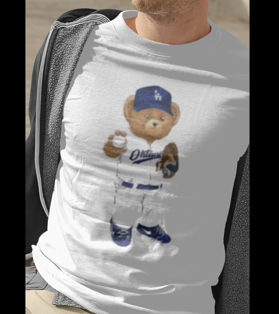 LA Angels Shohei Ohtani Showtime Bear Dodgers Hat Baseball Glove T-Shirt