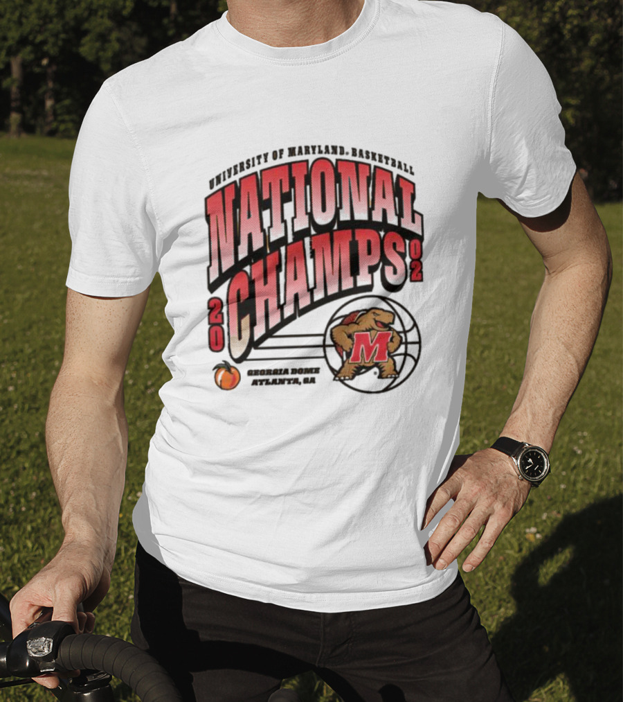 University Of Maryland Basketball 2002 National Champs Georgia Dome Atlanta T-Shirt