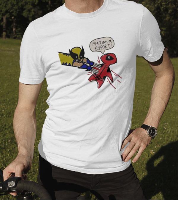 Maximum Effort Deadpool Stabbed By Wolverine T-Shirt