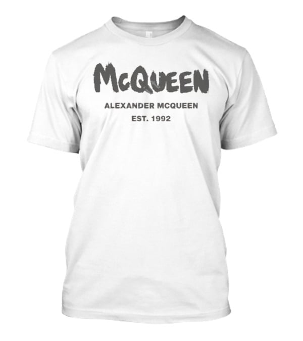 McQueen Alexander McQueen Est 1992 Fashion Label Branding T-Shirt