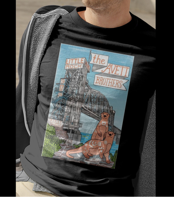 The Avett Brothers September 17 2024 Little Rock AR First Security Amphitheater Otters Bridge T-Shirt