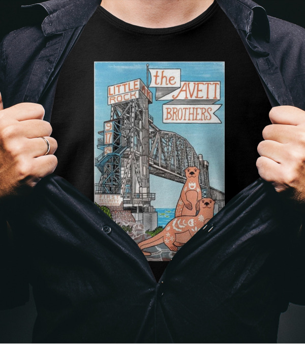 The Avett Brothers September 17 2024 Little Rock AR First Security Amphitheater Otters Bridge T-Shirt
