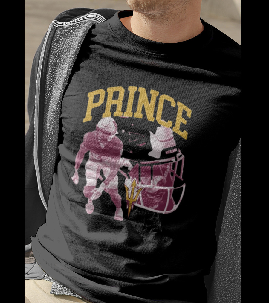 PRINCE Dorbah Arizona State Sun Devils Football Player Action And Helmet T-Shirt