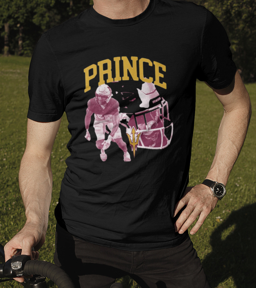 PRINCE Dorbah Arizona State Sun Devils Football Player Action And Helmet T-Shirt
